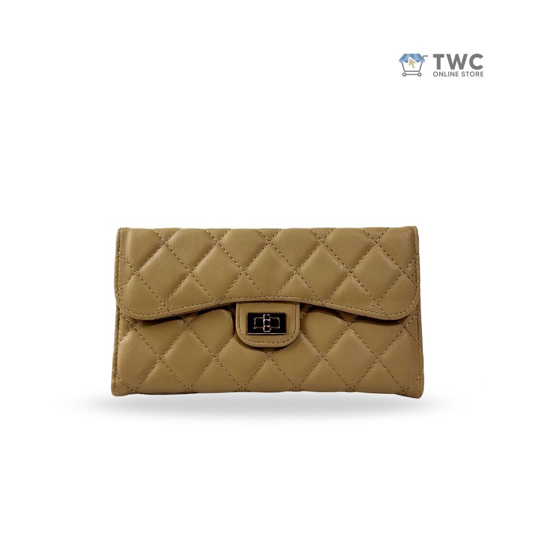 Ava Clutch Wallet (Beige)